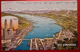 Der Zürichsee Top Panoramakarte
