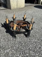 Lustre rustique en bois et fer forgé - Style chalet 49