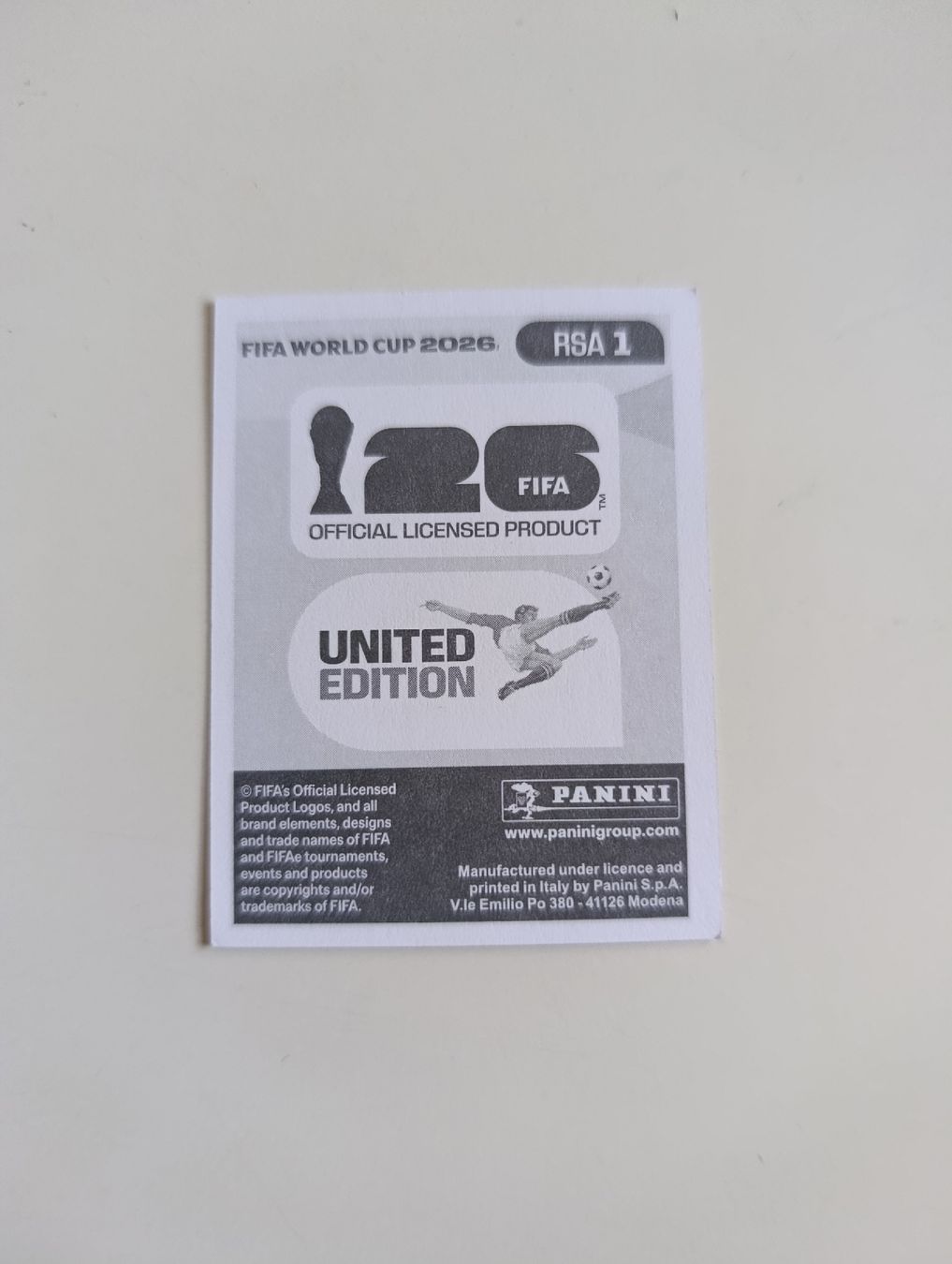 Panini Sammelbilder & Trading cards: Panini World Cup 2026 RSA 1 – Neu (gemäss Beschreibung) aus Lavey-Village von pas_7xd2 1