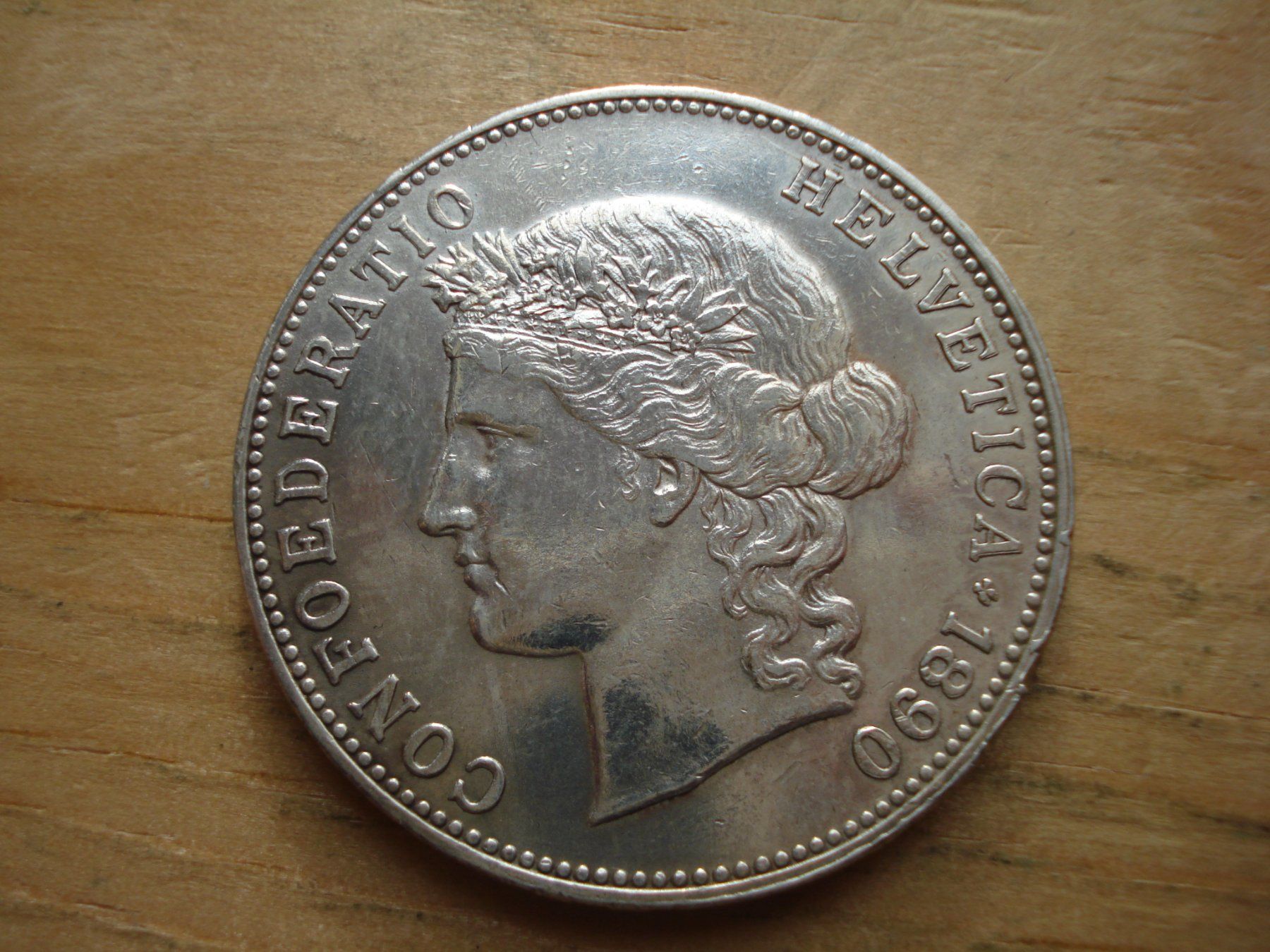 Tutti le monete: (H6) 5 Franken 1890 VZ- – Usato da Erlach venduto da Net-Coins