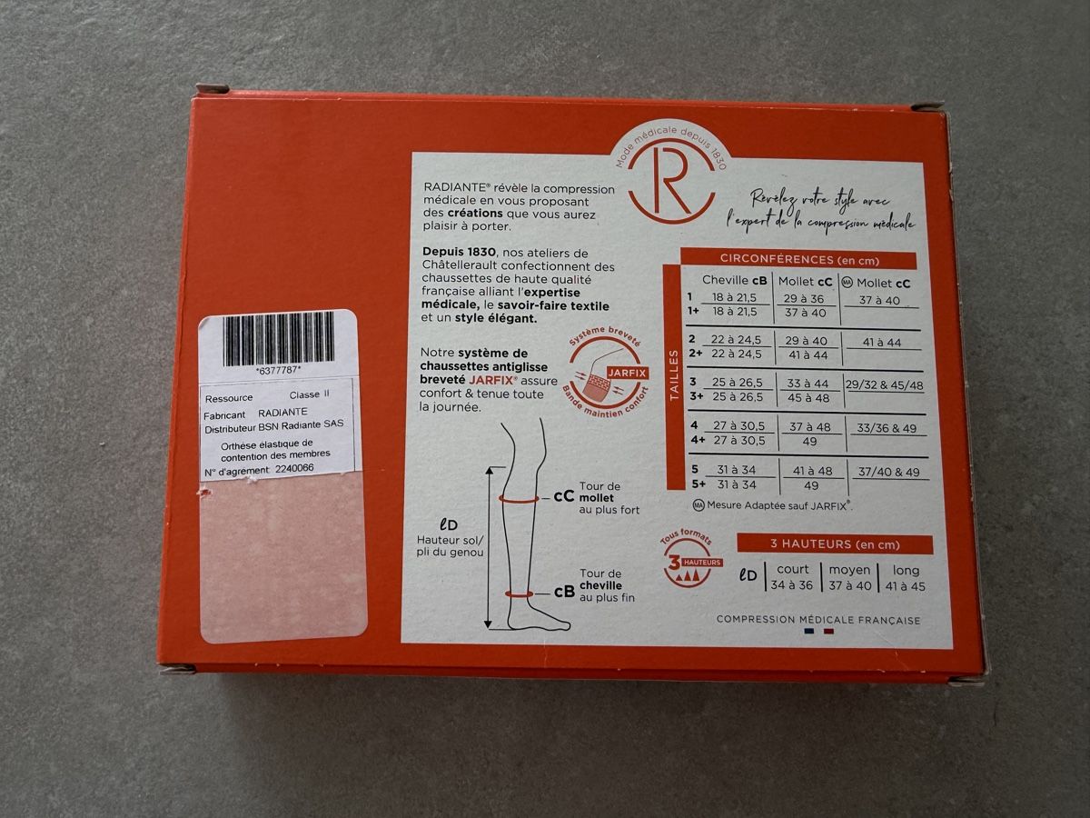 Chaussettes: Chaussettes de compression RADIANTE Classe 1 – neuves – Neuf avec emballage d'origine à Bussigny par youli85 3