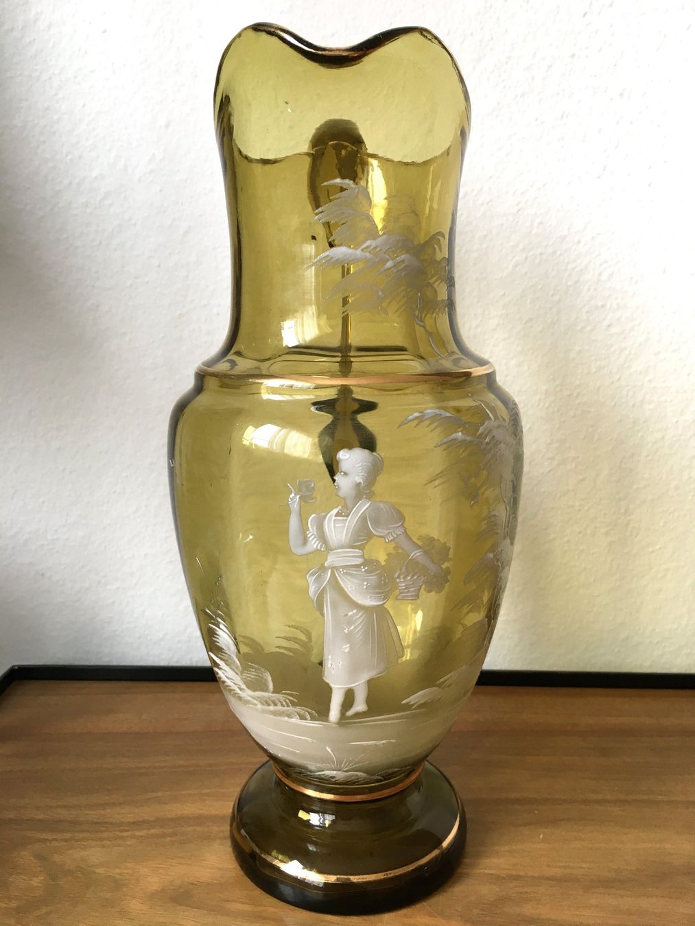 Carafes: ANTIKE GROSSE GLASKARAFFE mit SCHNEEMALEREI – D'occasion à Luzern par Immergern 5