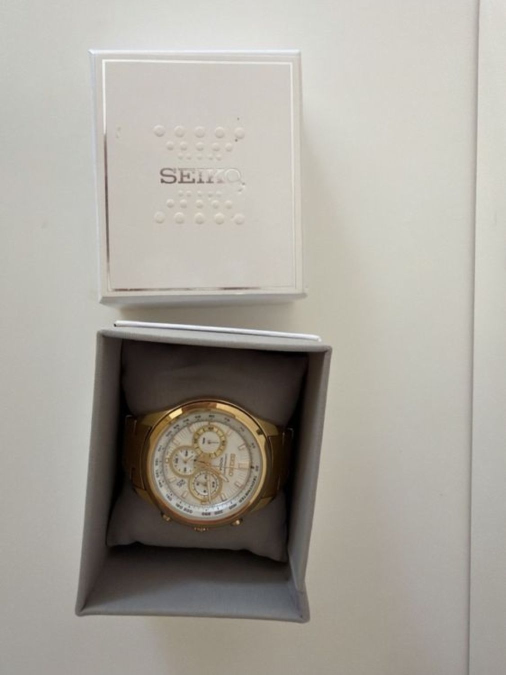 Seiko Orologi: Montre Seiko chronographe dorée – Usato da Font venduto da Stef75 4