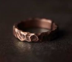 Ring Kupfer Gehämmert Verstellbar