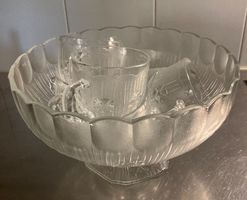 Bowle - Service - Schüssel & 7 Gläser