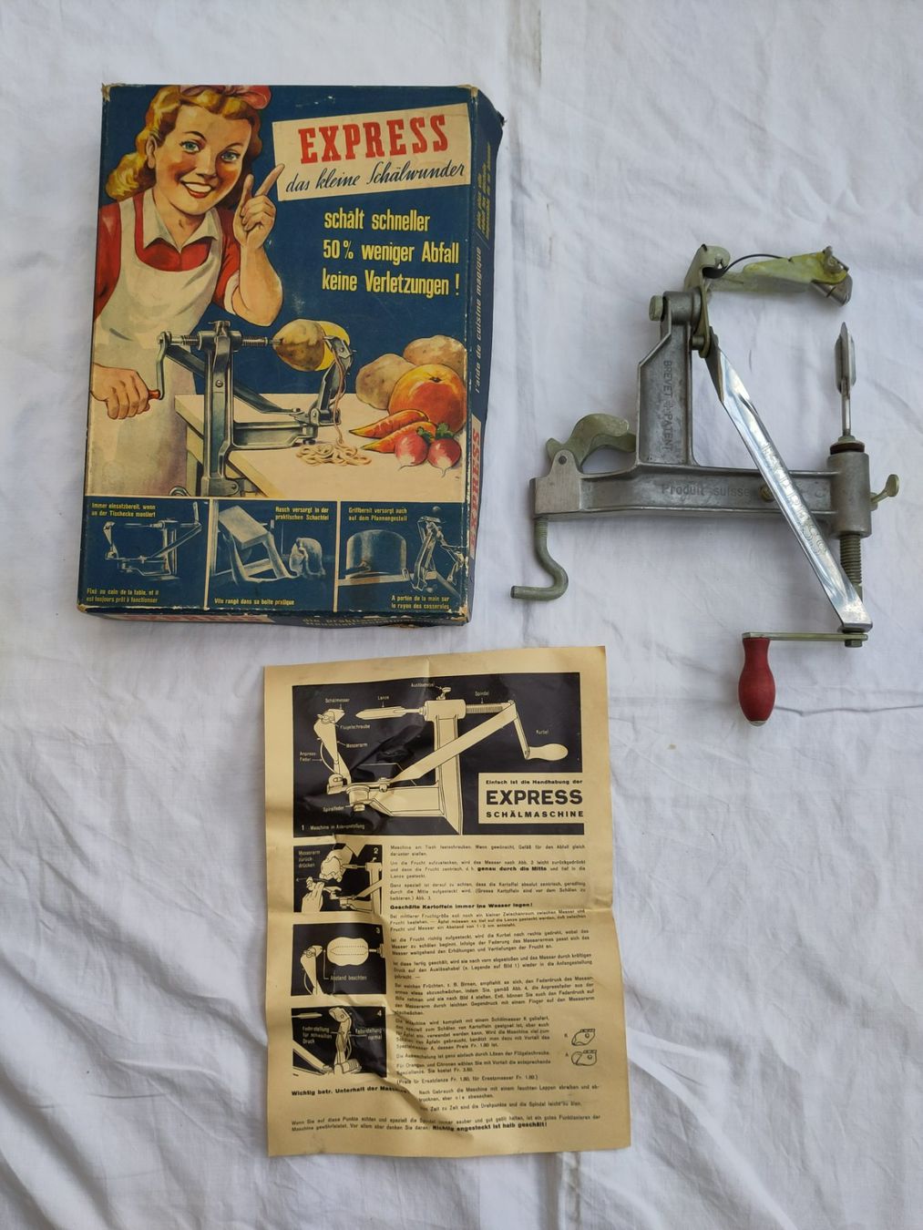Küchengeräte: Museumsstück "Express Schälmaschine" Swiss made + Patent – Neu und originalverpackt aus Muttenz von Laeckerlihamschter 1