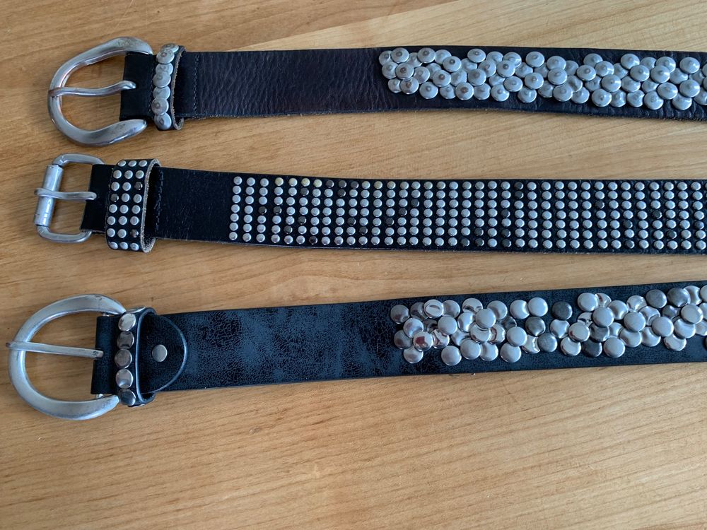 Punk Nietengürtel Schwarz Als Kostüm Zubehör
