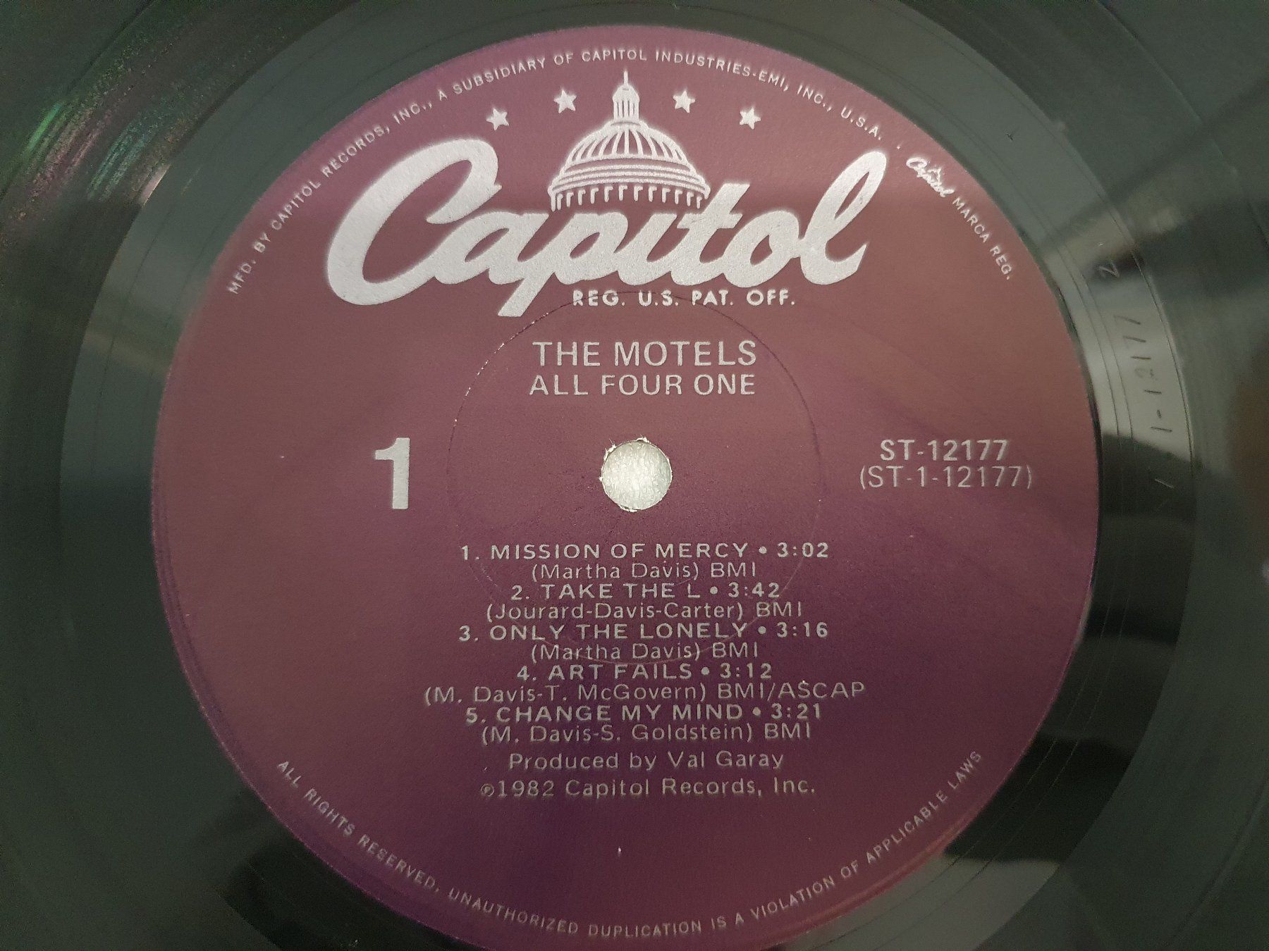 Schallplatten: The Motels – All Four One – Gebraucht aus Uster von Vinyl-Leidenschaft 4