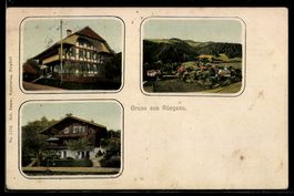 AK Rüegsau, Ortspartie aus der Vogelschau, Haus