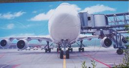 Riesen Flugzeugposter Boeing 747 Jumbo Thai Airways Zürich