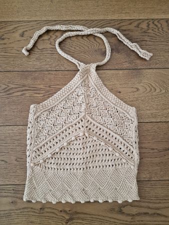 Häkel-Top, Neckholder-Stil, Gr. S - perfekt für Sommer!
