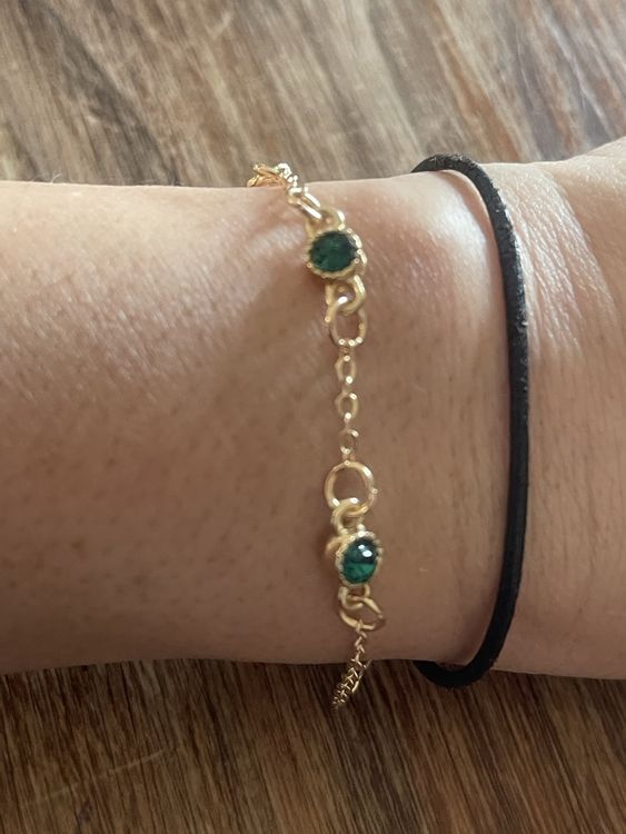 Bracelet Réglable Pour Femme En Plaqué Or Rose - Orné De Zircons Blancs, Largeur Réglable, Neuf Sans Emballage
