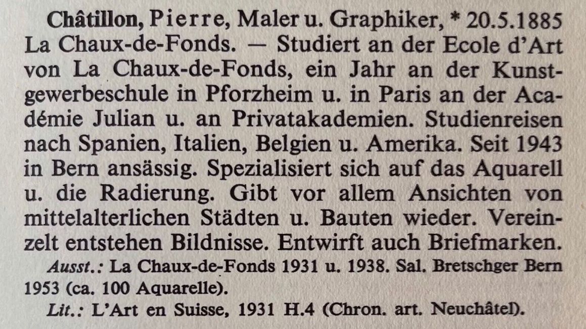 Dipinti: Chatillon Pierre (1885-1974) – Usato da Grosshöchstetten venduto da Perle1951 4