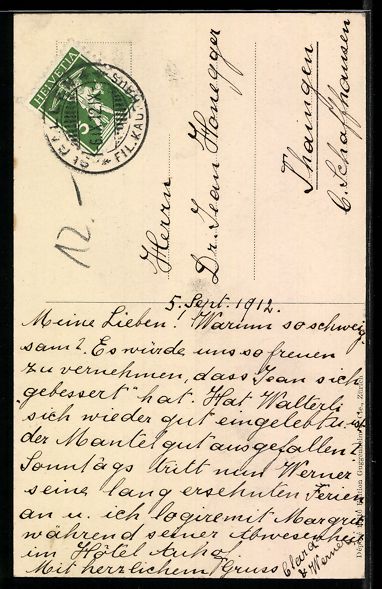 Cartoline postali: AK Schweizer Bundespräsident Dr. Ludwig Forrer – Usato da Berlin venduto da bartko-reher 1