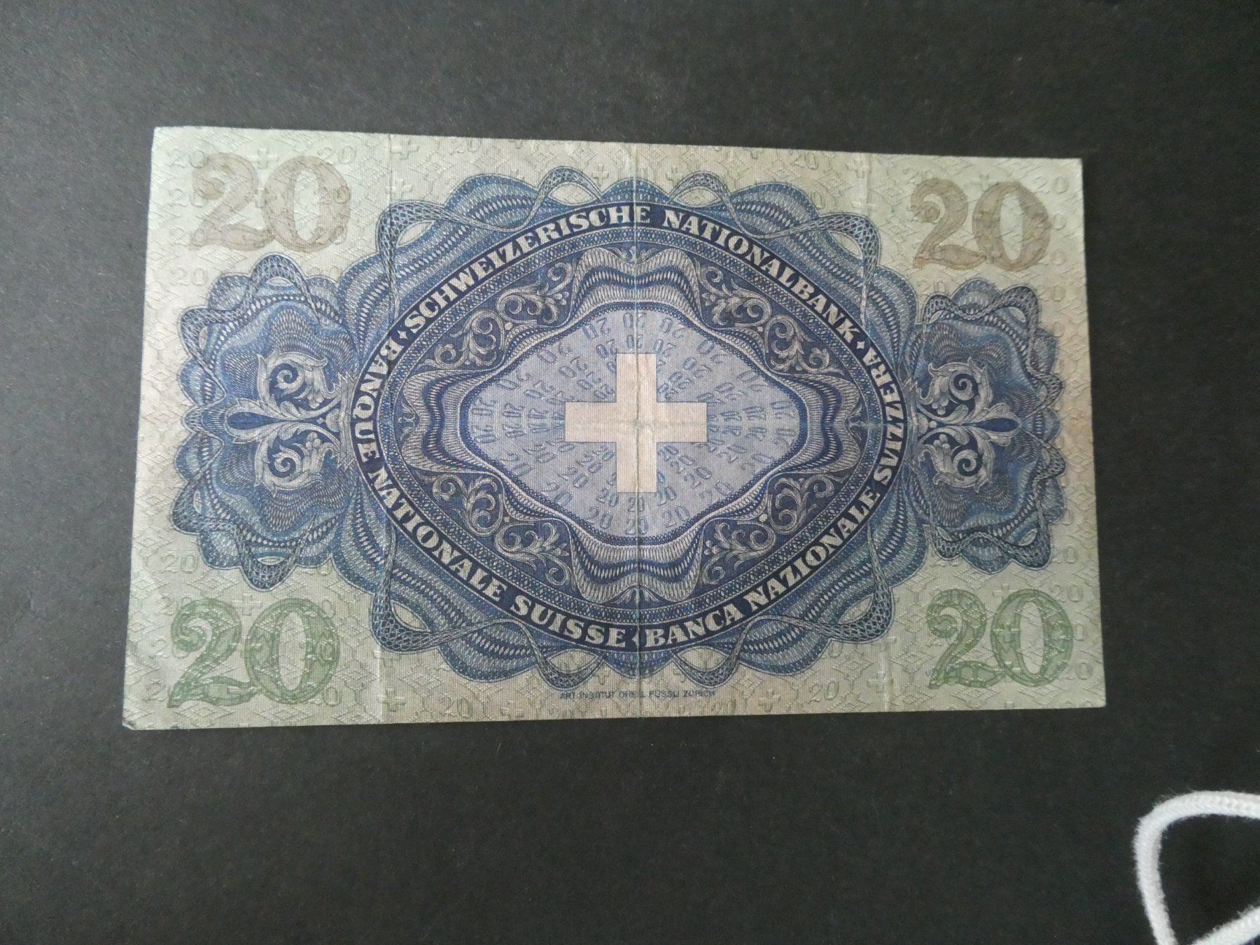 Billets de banque: Schweiz 1946, 20 Franken   Pestalozzi – D'occasion à Hinterforst par Rohusri 1
