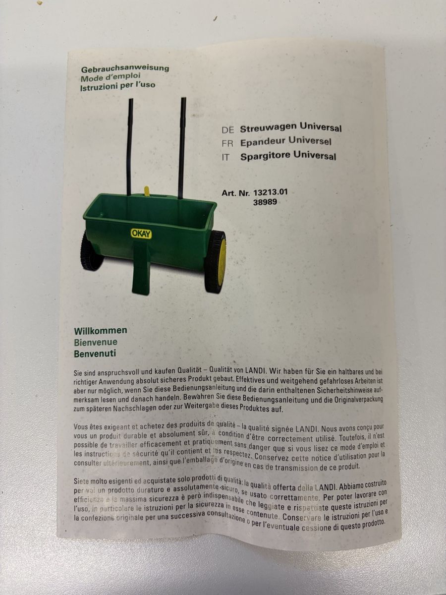 Sonstige Gartengeräte: Streuwagen Universal OKAY – Gebraucht aus Herisau von spinn_chind 1