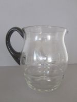 Vintage Glaskrug mit Schliffmuster und schwarzem Griff! TOP