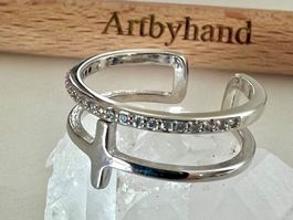 Eleganter Silber Ring 925 in überkreuztem Design - Unisex
