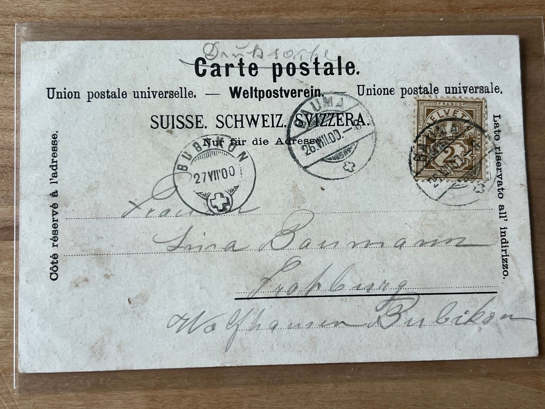 Cartoline postali: Gruss aus Bauma, 1900 – Usato da Stäfa venduto da Hannahsita14 1
