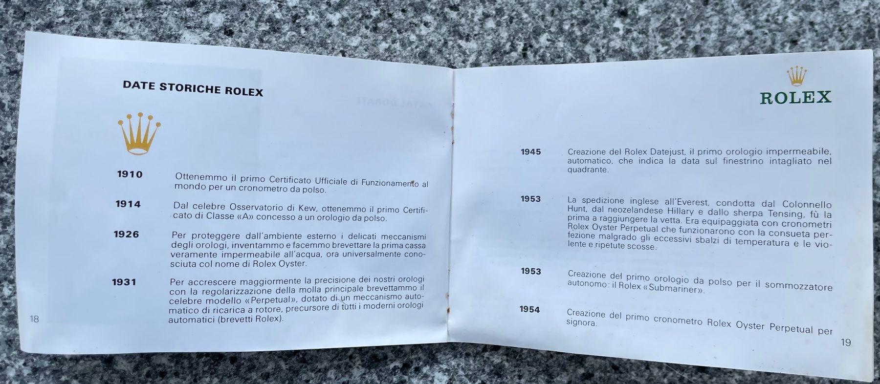 Documenti: Rolex pubblicità 1980 – Usato da Morbio Inferiore venduto da Ecod 1