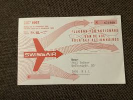 SWISSAIR Fluggutschein 1971 - selten!