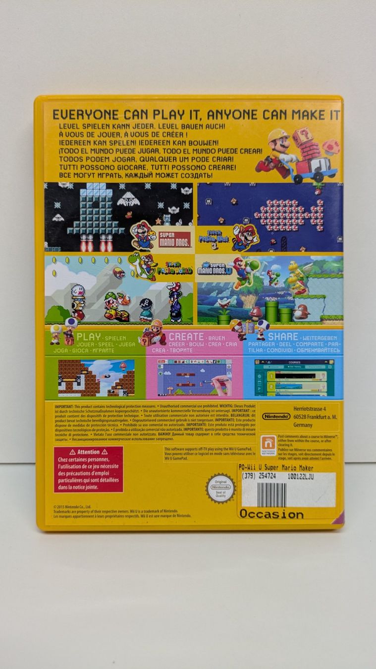 Nintendo Giochi: Super Mario Maker - Nintendo Wii U – Usato da Menziken venduto da mame18 2