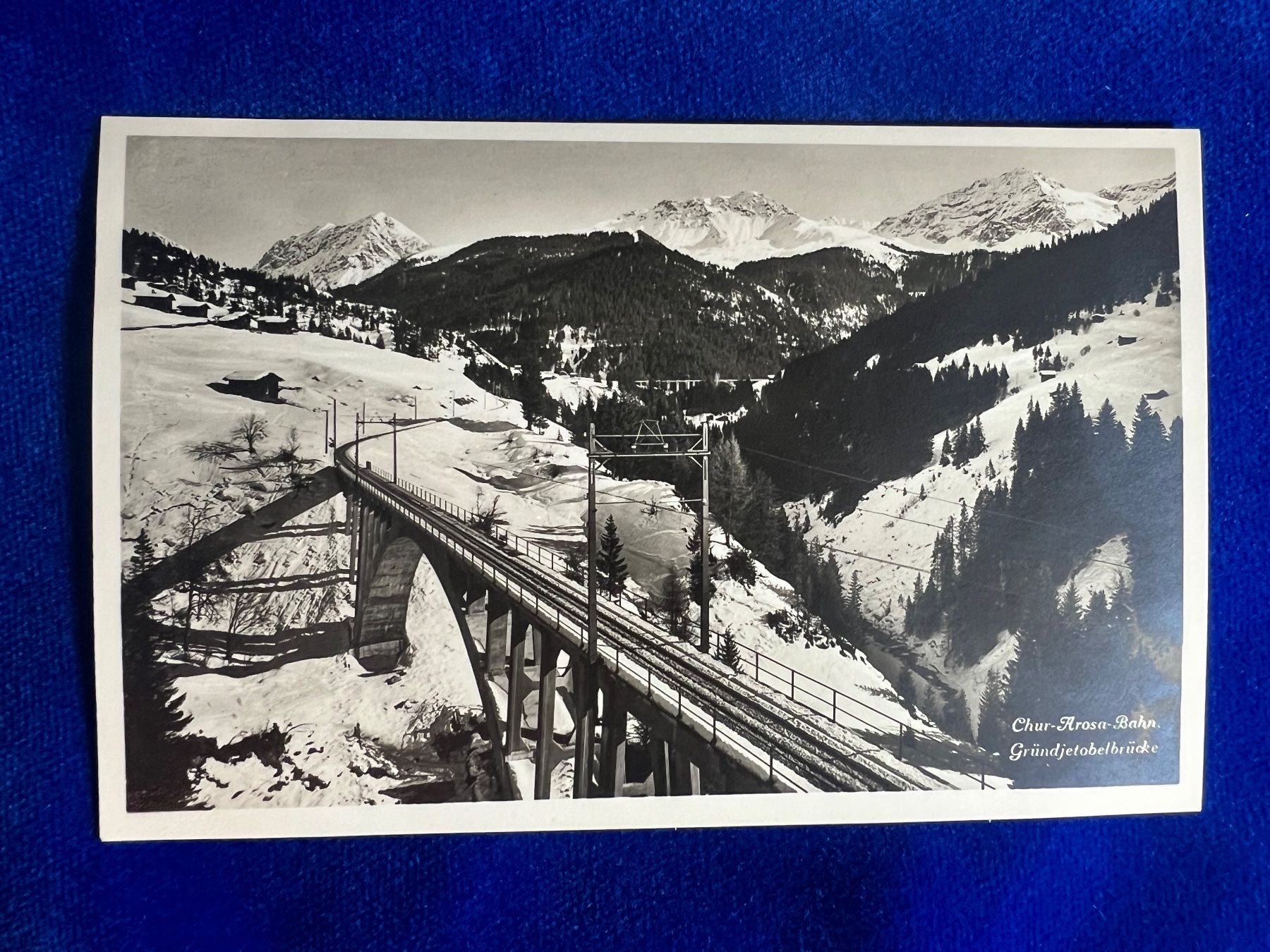 Cartoline postali: Alte Postkarte Chur-Arosa-Bahn 1935 – Usato da Hermetschwil-Staffeln venduto da militaria-schweiz