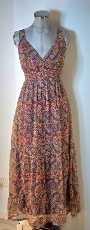 S 36-38 YES or NO langes Trägerkleid Maxikleid Boho violett