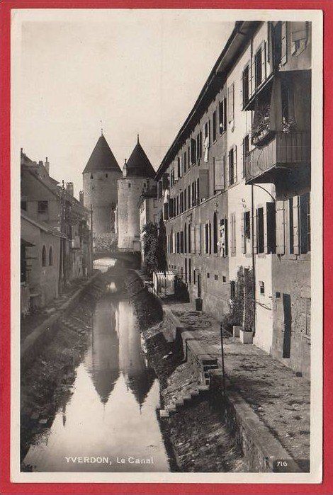 Cartoline postali: YVERDON, LE CANAL – Usato da Grüningen venduto da Kartenlaube