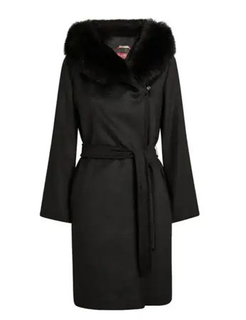 Max Mara Studio "Mango" Mantel m.abn. Fuchspelz, Gr. 36(I40)