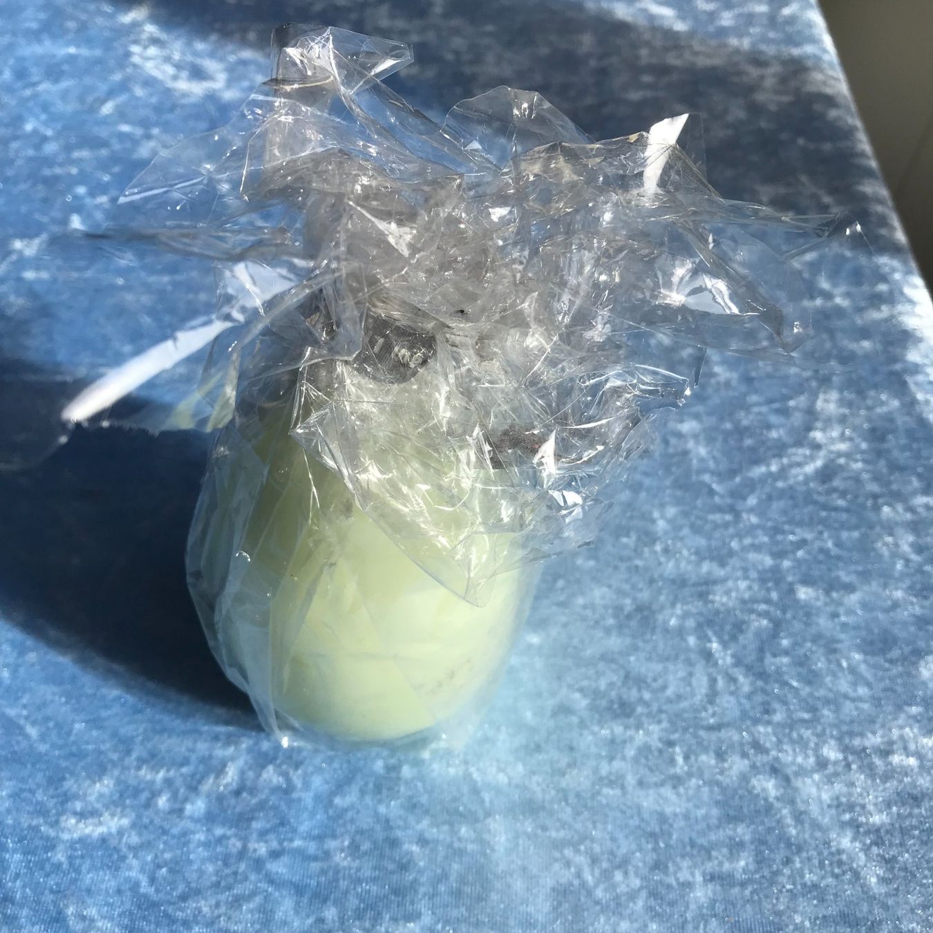 Candele: Handgemachte Kerze, grün/mint – Nuovo e nell'imballaggio originale da Brunnenthal venduto da Eco07 2