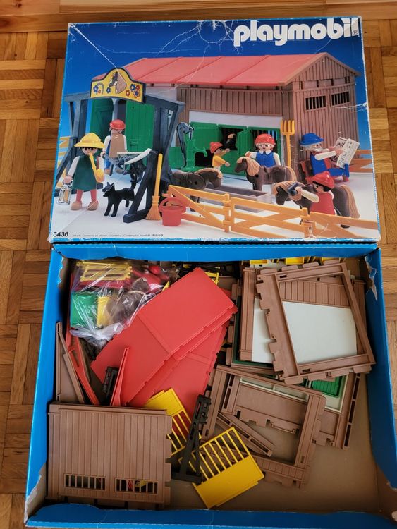 Playmobil Set 3436 Ponyhof Bauernhof mit Pferden und Hühnern in Kr