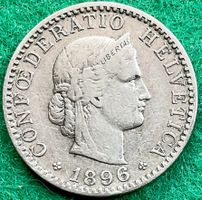 Pièce de 20 ct suisse 1896