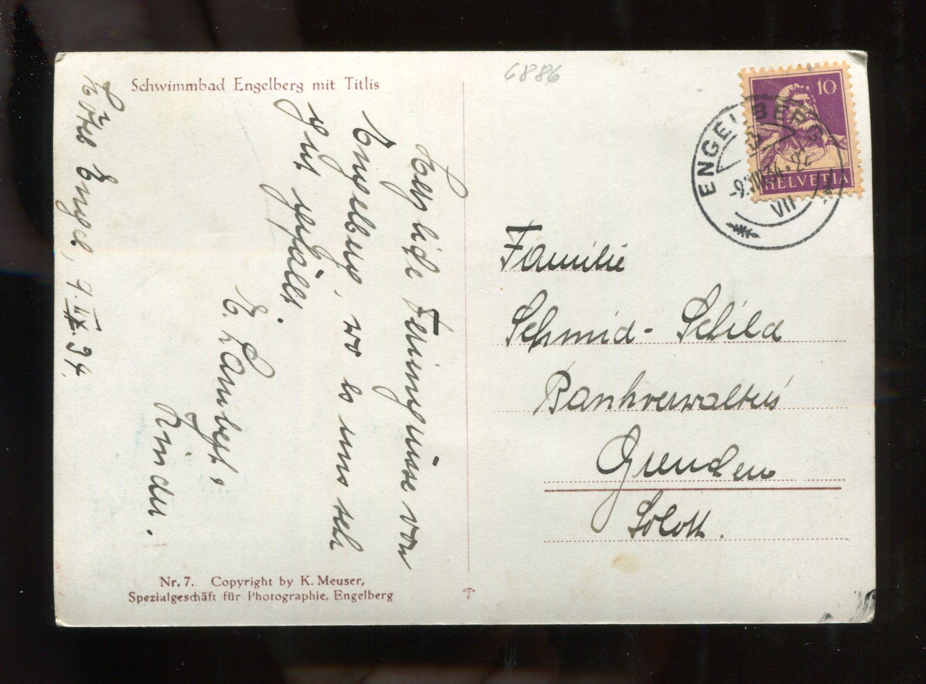 Cartoline postali: Engelberg, Schwimmbad – Usato da Aarau venduto da Elmaar41 1