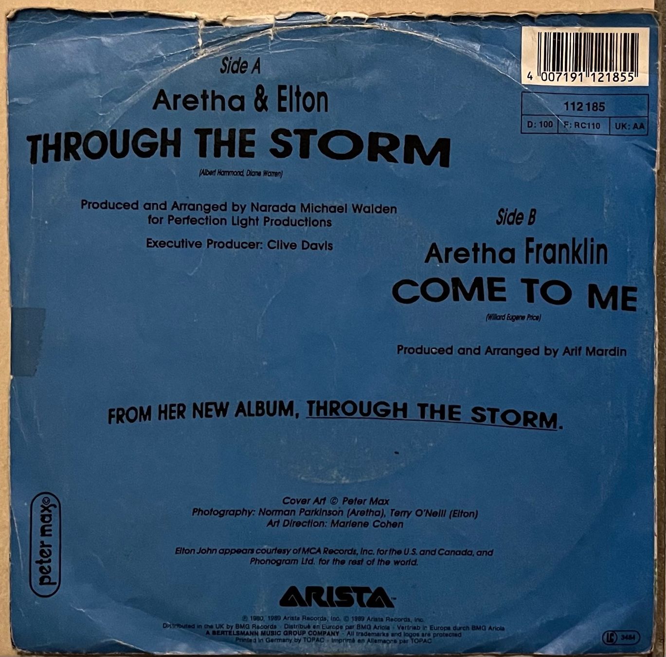 Dischi in vinile: ARETHA & ELTON - THROUGH THE STORM – Usato da Bussigny venduto da vinyl-pas-cher 1