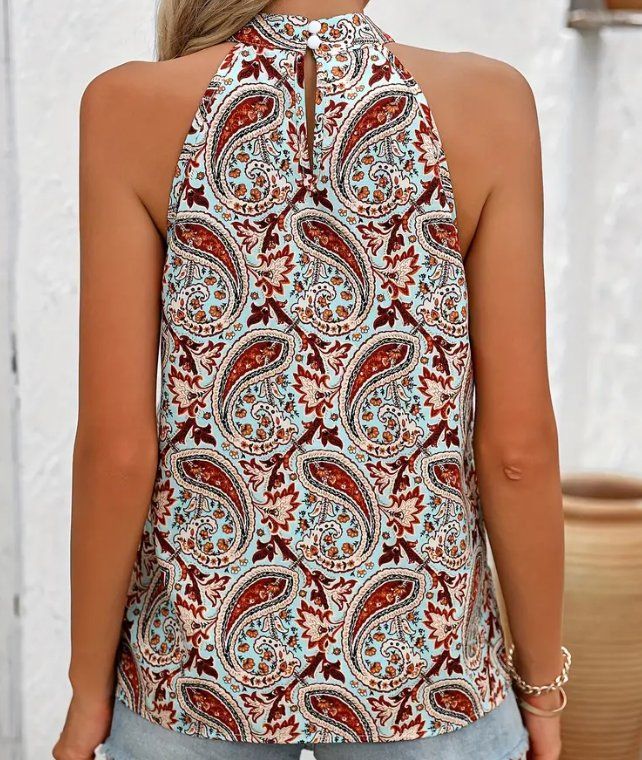 Blusen: Neckholder Tanktop Paisley-Print – Neu und originalverpackt aus Grosswangen von Original1970 1