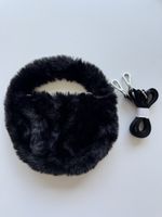 Black Faux Fur Bag Handbag / Fell Tasche