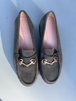 Edle Wildlederschuhe, olivgrün, Grösse 37 – Top Herbstschuhe