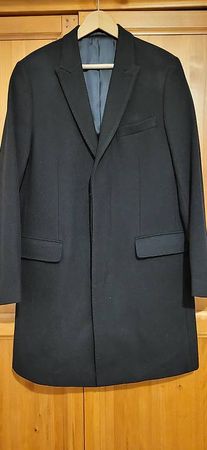 Schwarzer Wollmantel Grösse 50