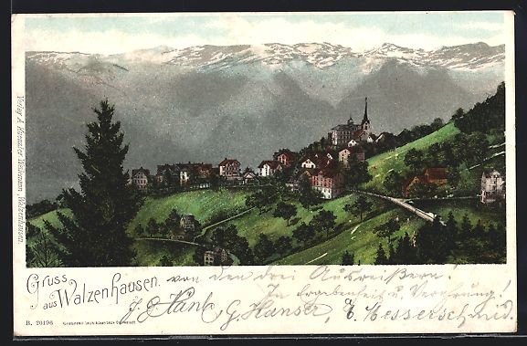 Cartoline postali: Litho Walzenhausen, Gesamtansicht des Or – Usato da Berlin venduto da bartko-reher