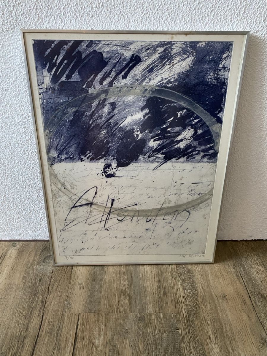 Grafica & Litografie: Hans Schweizer, abstrakte, nummerierte Lithographie – Usato da Bauma venduto da le.hibou