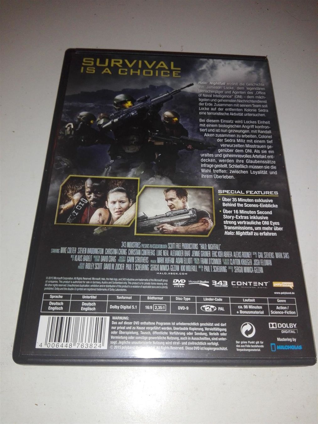 Tutti i DVDs: HALO - Nightfall                                    ©'2015 – Usato da St. Gallen venduto da elkapone 4