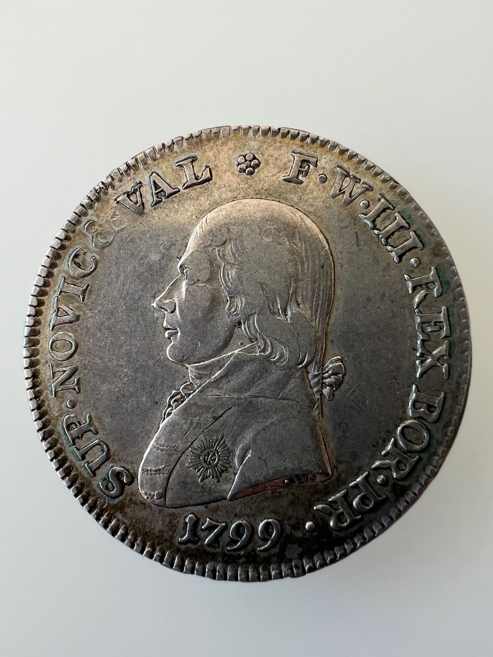 Tutti le monete: Neuenburg 21 Batzen Halbtaler 1799 – Usato da Schaffhausen venduto da schatzkiste69 1