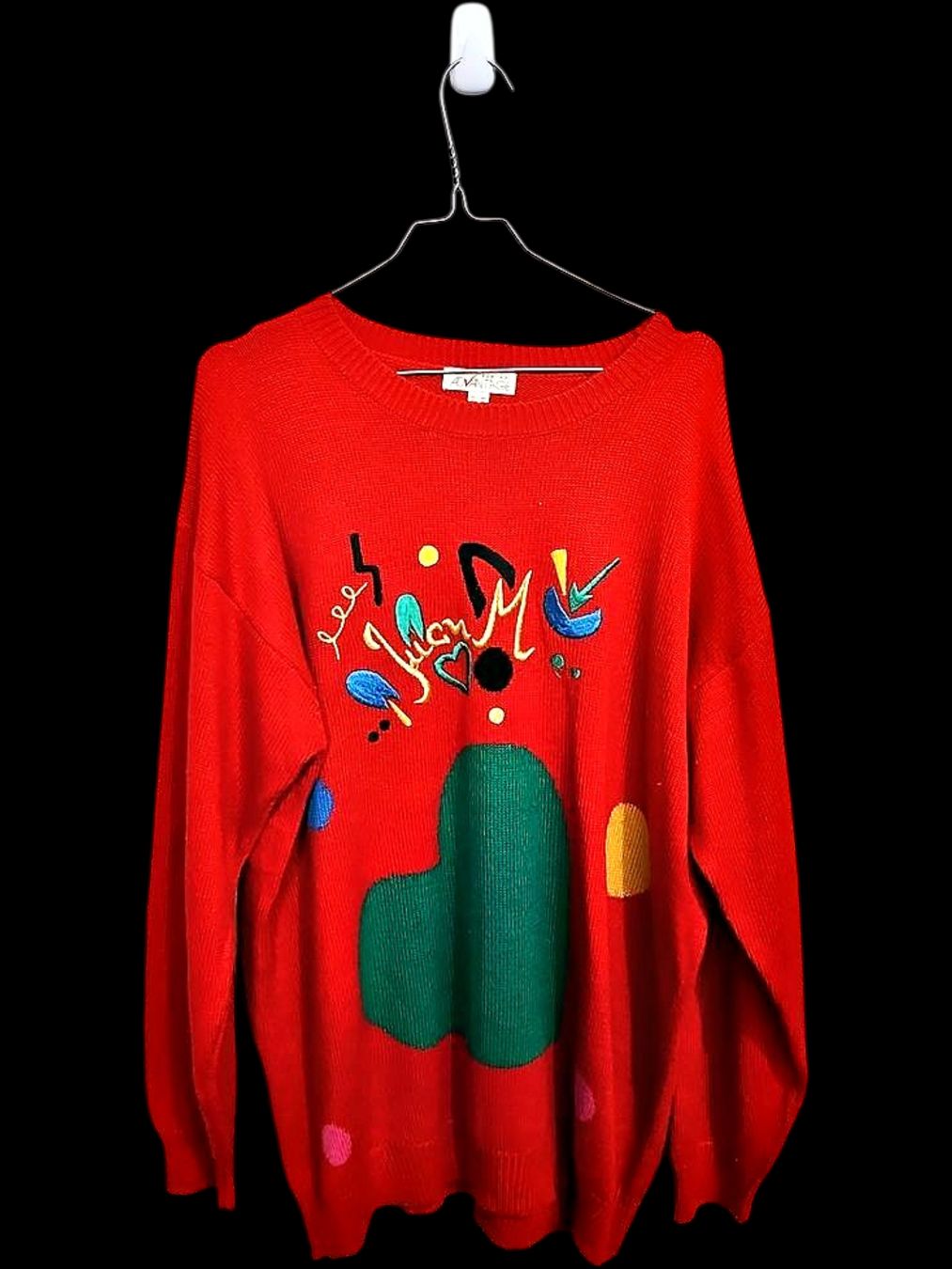 Maglioni & Felpe: Vintage For You Roter Pullover mit farbenfrohem Design - – Usato da Zug venduto da vinokilo 1