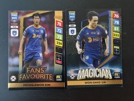 Cartes FIFA 365 Kim et Um (Corée) neuves.