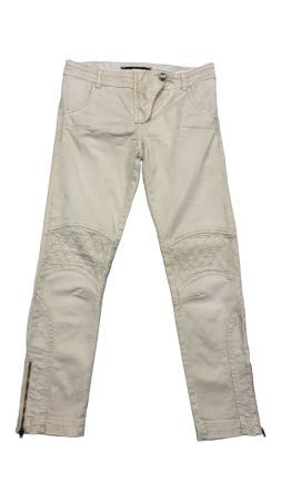 Monocrom skinny Jeans Gr. 26 creme military Look