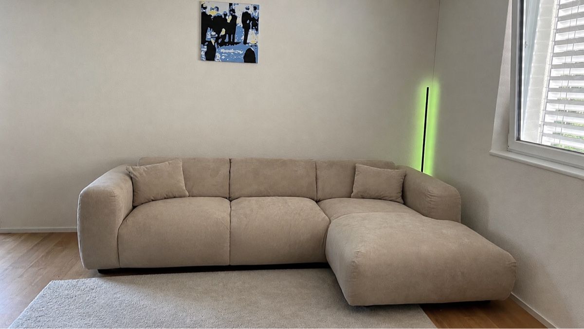 Sofas: Ecksofa beige Stoff – D'occasion à Bachs par popopokoleso