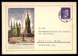 Ganzsache PP156 B1: Halle a. d. Saale, D