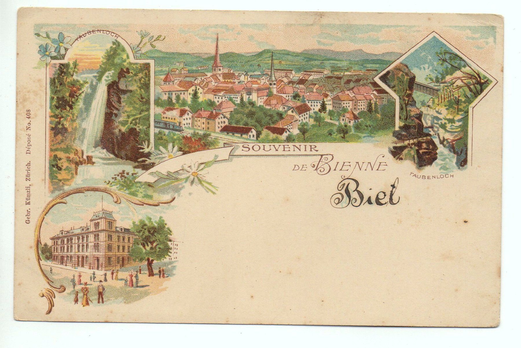 Cartes postales: LITHO Souvenir de BIENNE – Neuf (Voir description) à Jona par philajona