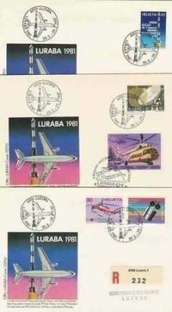 Tutti i francobolli: FLUGPOST 21 Briefe/Karten 1981  -(FP339) – Usato da Seuzach venduto da Harri19
